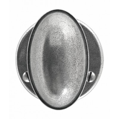 Finesse Design Lincoln Range Door Knob on a Round Rose in Pewter