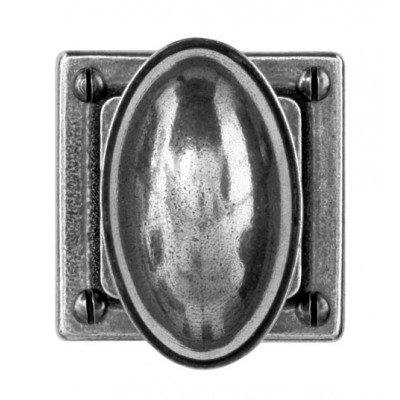 Finesse Design Lincoln Range Door Knob on a Square Jesmond Rose in Pewter