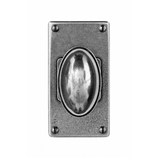 Finesse Design Lincoln Range Door Knob on a Short Jesmond Back Plate in Pewter