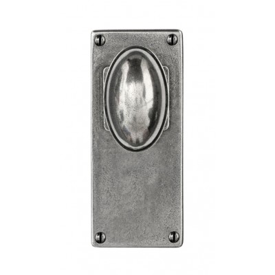 Finesse Design Lincoln Range Door Knob on a Jesmond Back Plate in Pewter