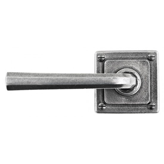 Finesse Design Tunstall Range Jesmond Latch Door Handle on a Rose in Pewter