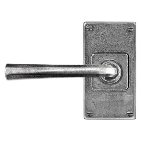 Finesse Design Tunstall Range Jesmond Latch Door Handle on a Small Back Plate in Pewter