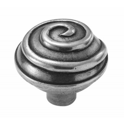 Finesse Design Swirl Cabinet Knob in Pewter