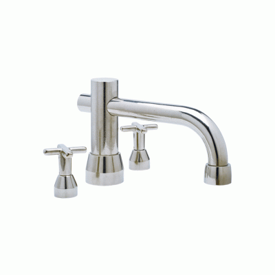 Deck Mount Tub Filler with Straight Spout 