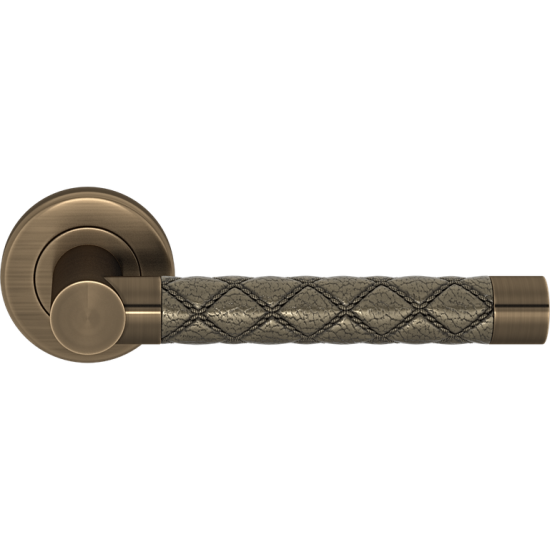 Turnstyle Design Recess Amalfine Chesterfield Door Lever Handle on a Rose