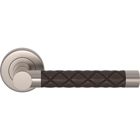 Turnstyle Design Recess Amalfine Chesterfield Door Lever Handle on a Rose