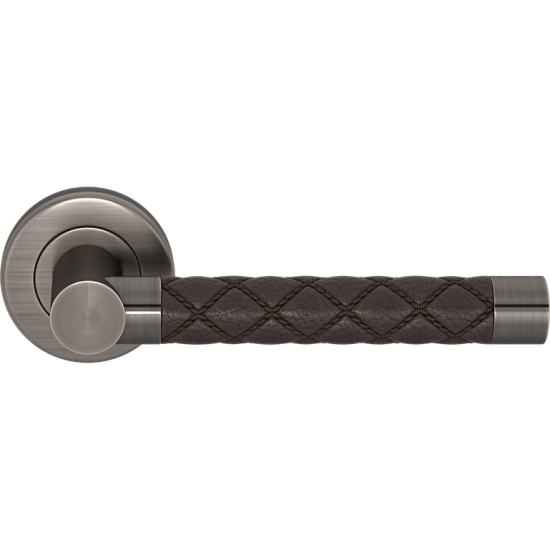 Turnstyle Design Recess Amalfine Chesterfield Door Lever Handle on a Rose