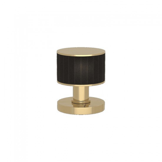 P6200 Stacked Faceted Turnstyle door knob In Combination Amalfine on Round Rose