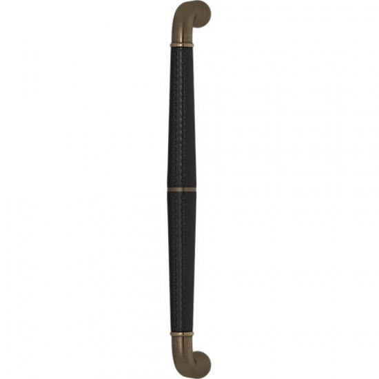 Turnstyle Designs Combination Leather Goose Neck Tube Split Door Pull (Stitch Out) - 247mm CTC