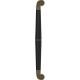 Turnstyle Designs Combination Leather Goose Neck Tube Split Door Pull (Stitch In) - 247mm CTC