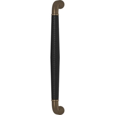 Turnstyle Designs Combination Leather Goose Neck Tube Long Door Pull (Stitch Out) - 268mm CTC