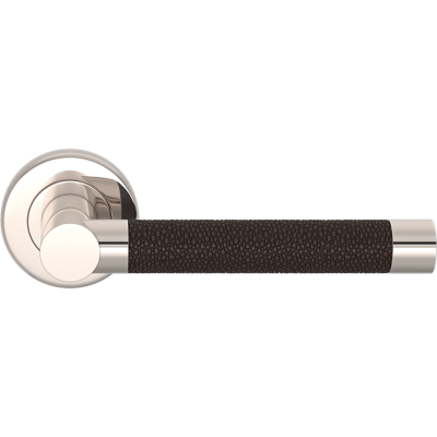 Recess Shagreen  Amalfine Door Handle on Round Rose