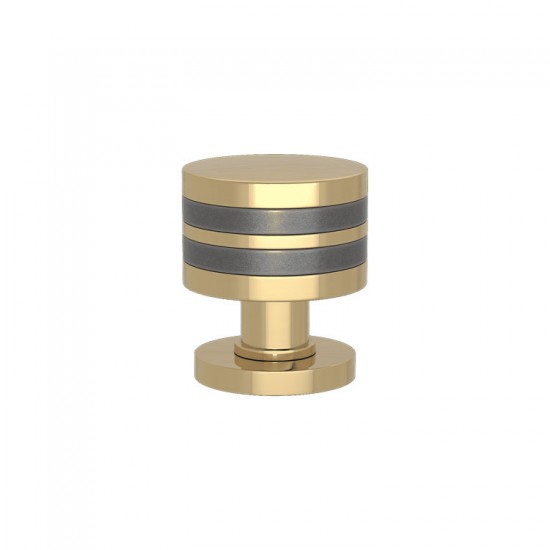 P2244 Layer Design Turnstyle door knob In Combination Amalfine on Round Rose