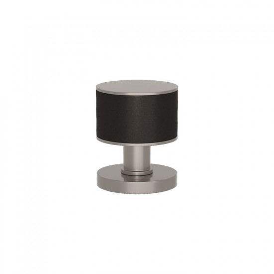 P4224 Stacked Barrel Turnstyle door knob In Combination Amalfine on Round Rose