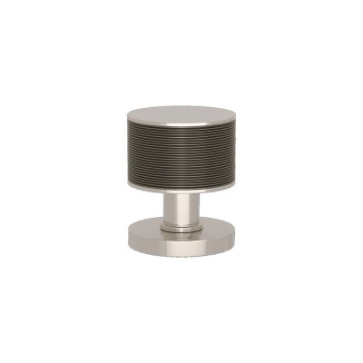 P6587 Stacked Wire Turnstyle door knob In Combination Amalfine on Round Rose