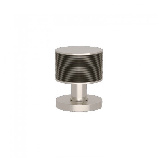 P6587 Stacked Wire Turnstyle door knob In Combination Amalfine on Round Rose