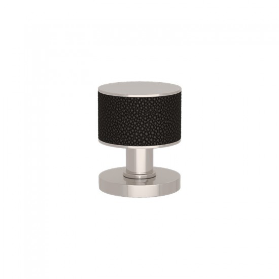 P6702 Stacked Shagreen Turnstyle door knob In Combination Amalfine on Round Rose