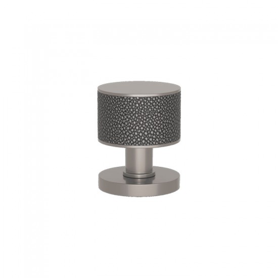 P6702 Stacked Shagreen Turnstyle door knob In Combination Amalfine on Round Rose