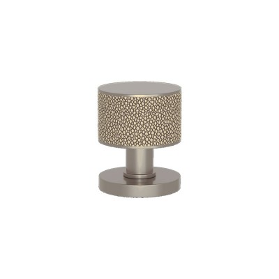 P6702 Stacked Shagreen Turnstyle door knob In Combination Amalfine on Round Rose