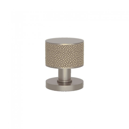 P6702 Stacked Shagreen Turnstyle door knob In Combination Amalfine on Round Rose