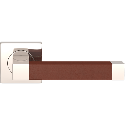 Recess Leather Door Handle on Square Rose