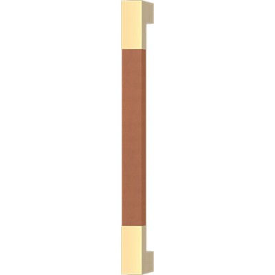 Turnstyle Designs Recess Leather Door Pulls Square Short (Stitch In) - 425mm