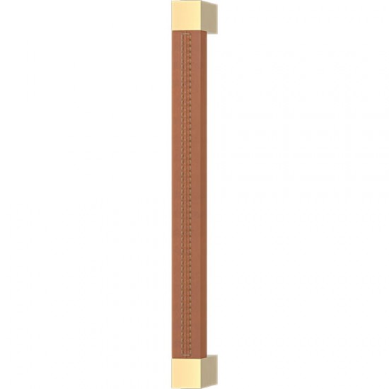 Turnstyle Designs Recess Leather Door Pulls Square Long (Stitch Out) - 425mm