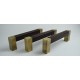 Turnstyle Designs Recess Leather Door Pulls Square Long (Stitch Out) - 425mm