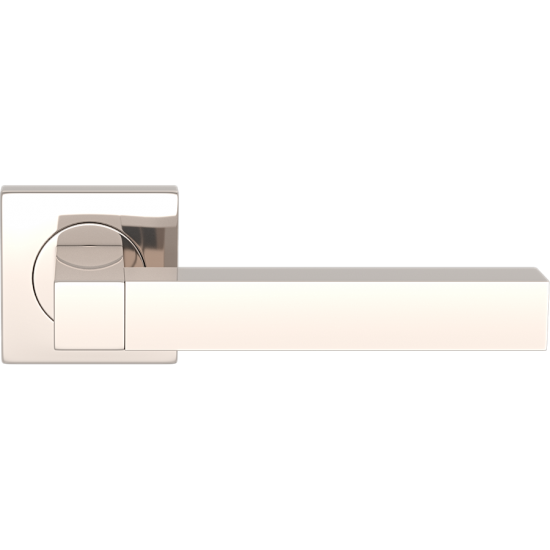 Solid  Door Handle on Square Rose